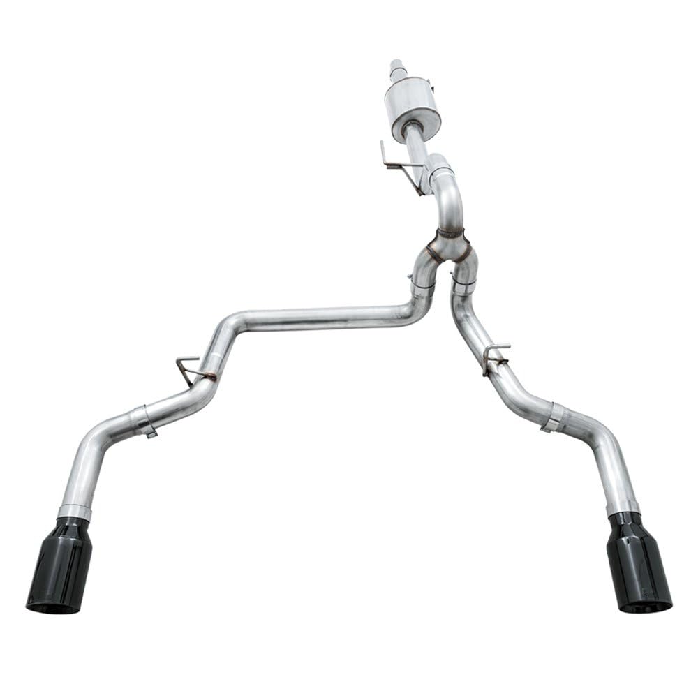 0FG AWE Dual Exit Exhaust for '15-'20 F-150-5" Diamond Black Tips