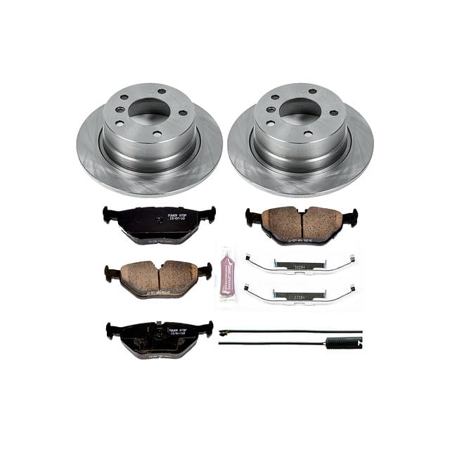 Power Stop KOE593 Rear Replacement Brake Kit-OE Brake Rotors & Ceramic Brake Pads For BMW 318ti 1995-1999 [Model Specific]