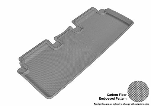 Second Row 3D MAXpider Custom Fit All-Weather Floor Mat for Select Tesla Model S Models - Kagu Rubber (Gray)