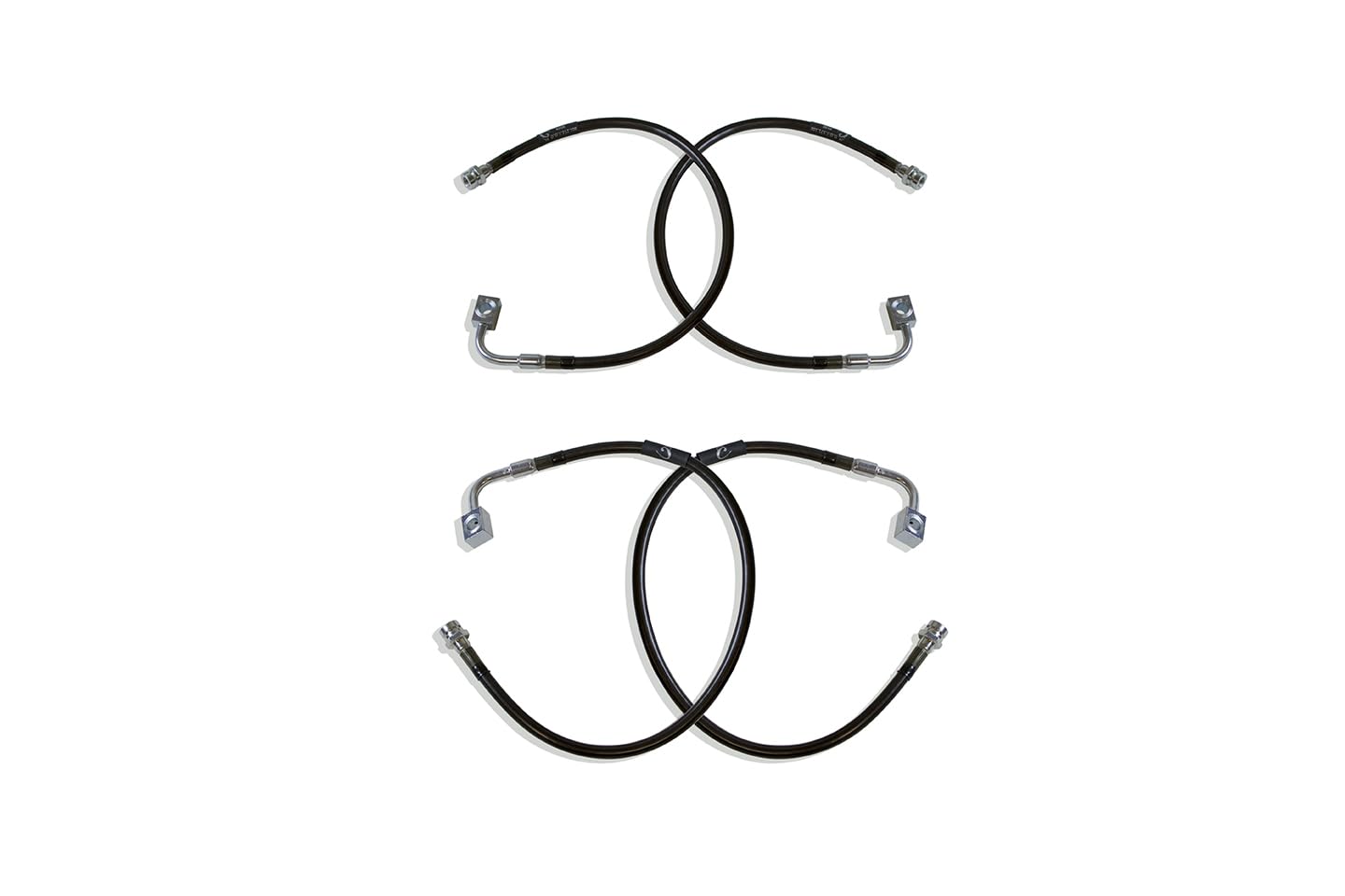 Part# 519700 MaxTrac SUSPENSION'S is A Set of Front & Rear Extended Stainless Steel Braided Brake Lines
