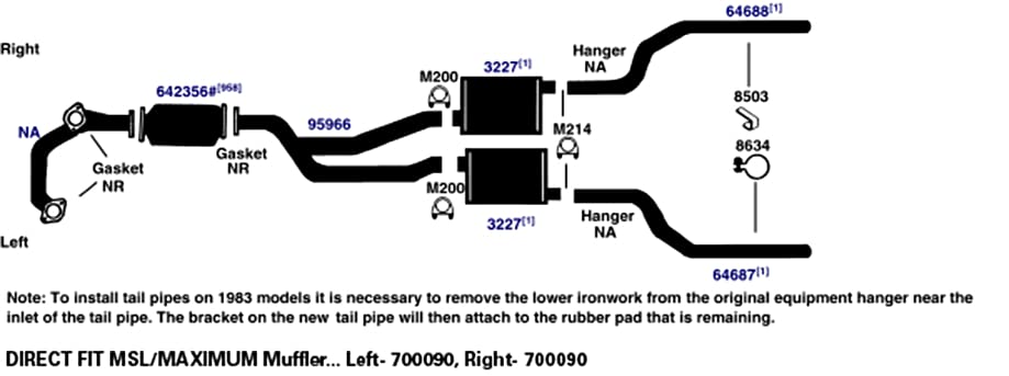 Exhaust Tail Pipe AP Exhaust Products 64688
