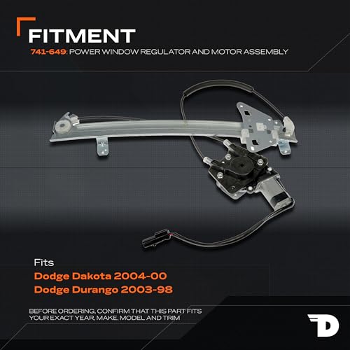 Dorman Front Driver Side Power Window Regulator and Motor Assembly 741-649 Compatible with Select Dodge Models