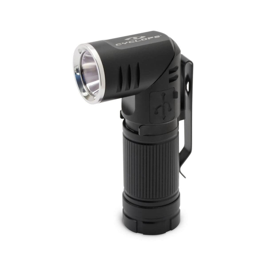 Pocket Cyclops 400 Lumens Rechargeable Flex Flashlight with Swivel Head for Camping, Hiking, Emergency