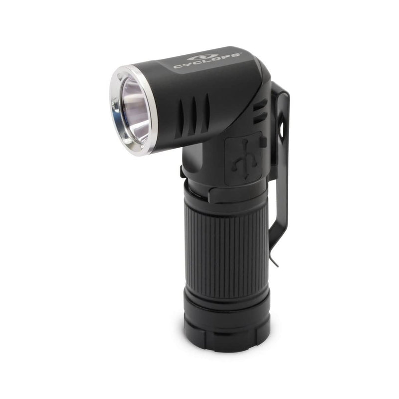 Pocket Cyclops 400 Lumens Rechargeable Flex Flashlight with Swivel Head for Camping, Hiking, Emergency