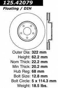 125.42079 Centric Premium High-Carbon Rotor
