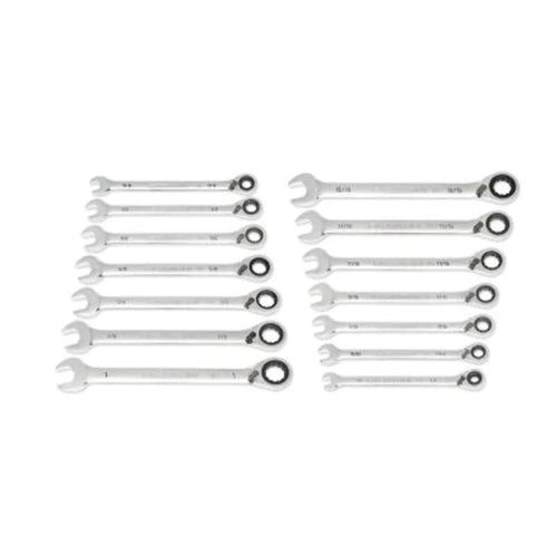 14 Piece GEARWRENCH 90-Tooth 12 Point SAE Reversible Ratcheting Wrench Set | 86660