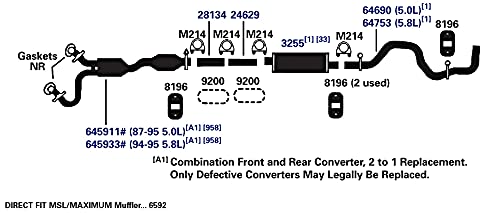 Exhaust Muffler AP Exhaust Products 6592