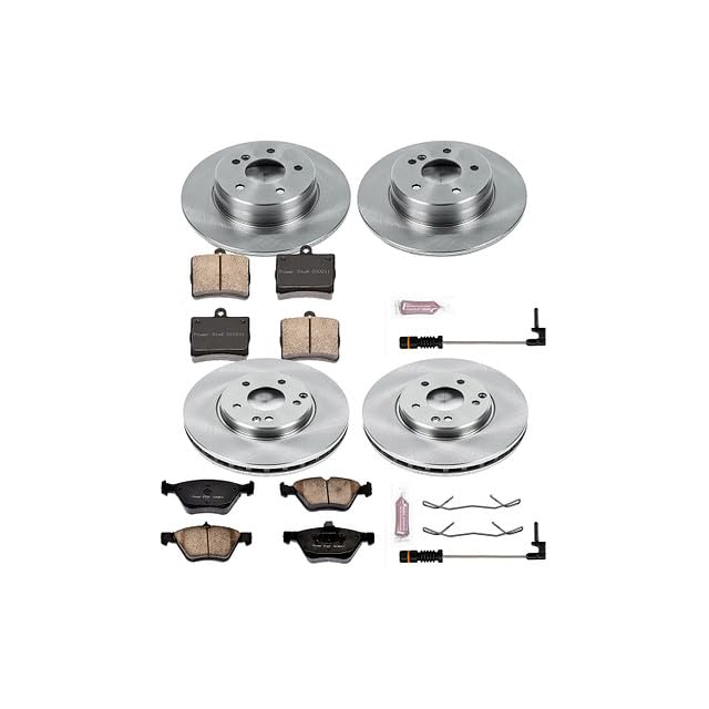 Power Stop Autospecialty KOE6700 Front and Rear Replacement Brake Kit-OE Brake Rotors & Ceramic Brake Pads For Mercedes-Benz CLK430 2000-2003 [Model Specific]