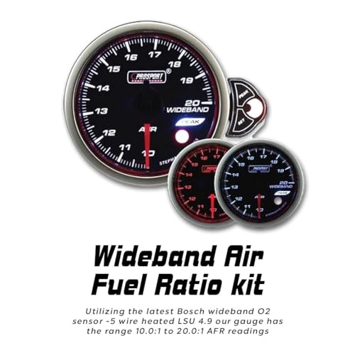 Prosport Wideband Air Fuel Ratio Gauge, Halo Series 52mm (2 1/16")