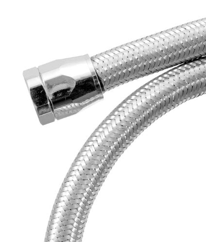 3/8" x 3' Stainless Steel Flex Fuel Line Kit with Chrome Clamps Spectre Performance (29498)