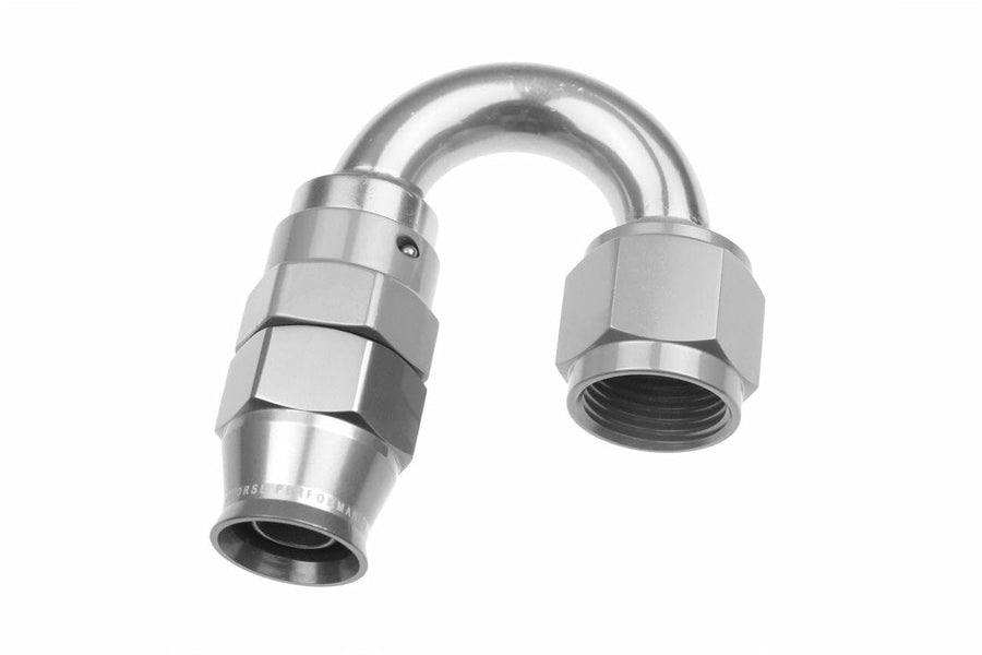 1280-04-5-04 Red Horse Performance An 180 Degree PTFE Reusable Hose End -Clear
