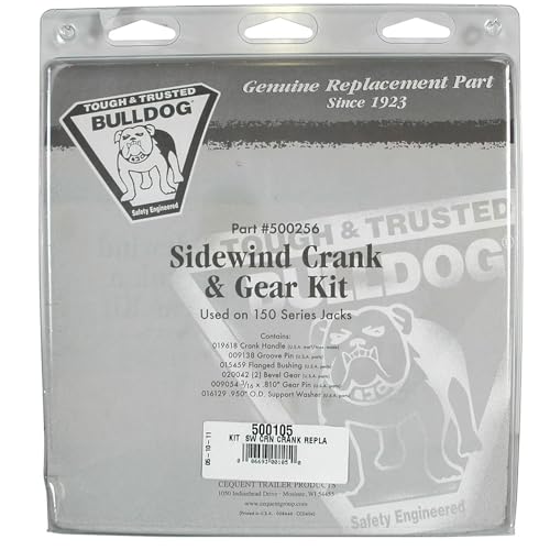 Bulldog Fulton 500105 Trailer Jack Accessory, Sidewind Crank Assembly for 170's w/Black Knob