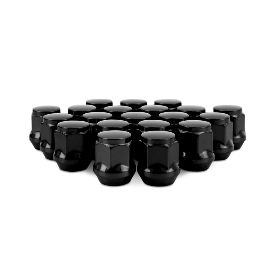 Mishimoto Lug Nuts Steel, M12x1.5, Acorn Seat, 20pc Set, Black