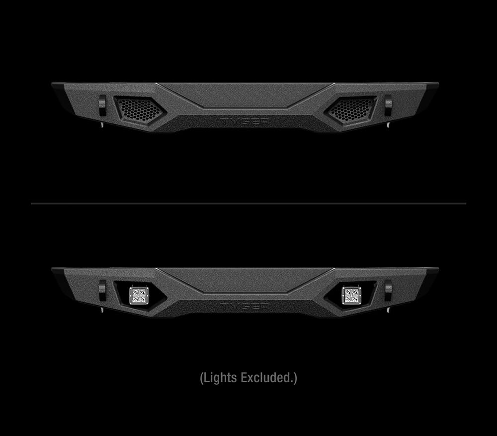 Tyger Auto TG-BP9J80098 Rear Bumper Tyger Fury with D-Ring Mounts Textured Black Compatible with 2007-2018 Jeep Wrangler JK (Exclude JL)
