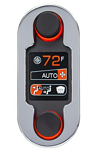 Dakota Digital Climate Control DCC - Vintage Air Gen IV 2-Knob, HDX-Style, Chrome, Black Alloy - Compatible with Most Vehicles