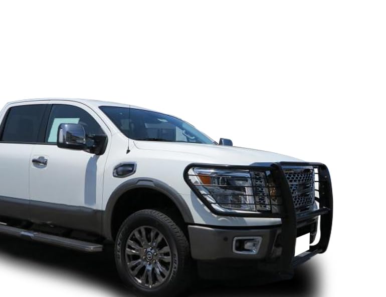 Bumper Guard Modular Black Black Horse Grille brush Compatible with 2017-2024 Nissan Titan(Excl. Titan XD models)-17NR27MA