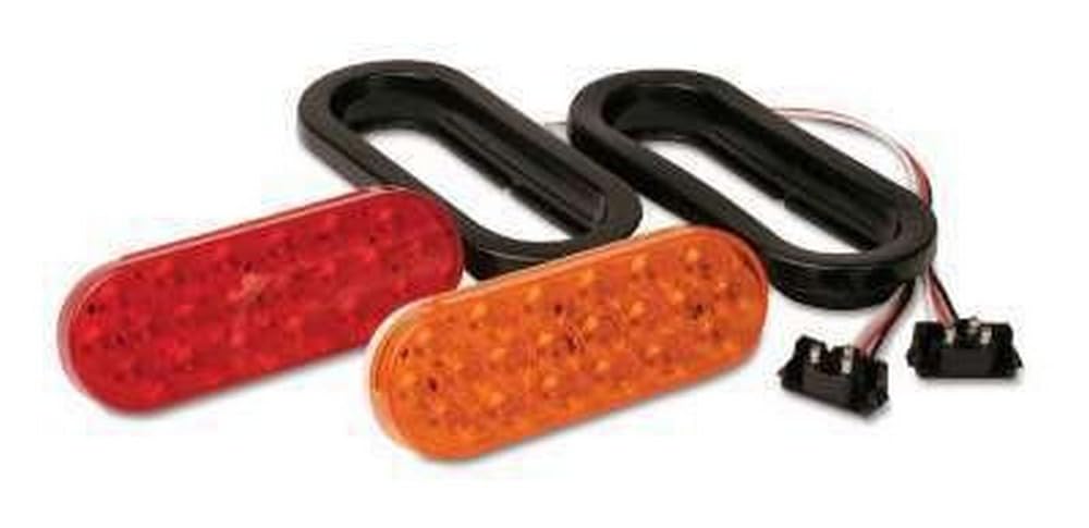 Custer CPL65-R Products 6.5" x 2.25" Oval Red LED, 20 LEDs