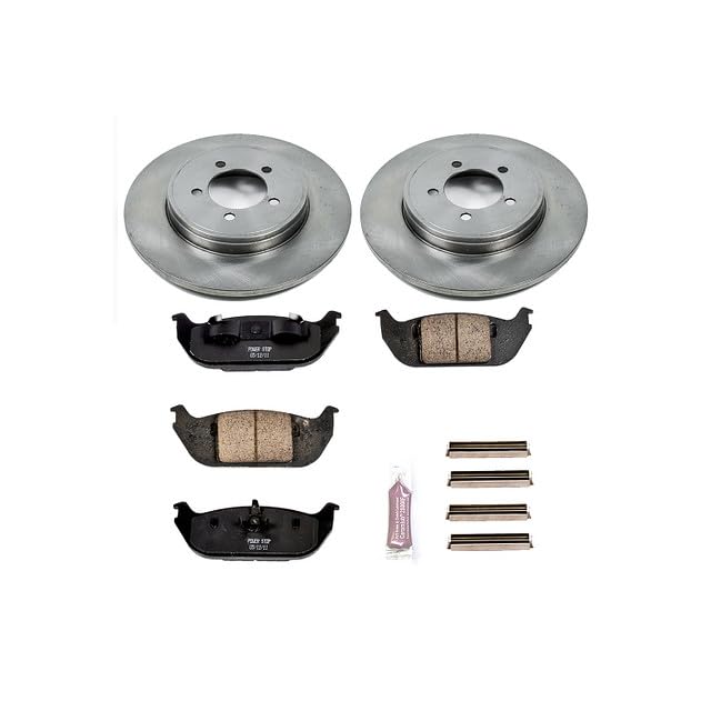 Power Stop KOE3025 Rear Replacement Brake Kit-OE Brake Rotors & Ceramic Brake Pads For Lincoln Aviator 2003-2005 [Model Specific]