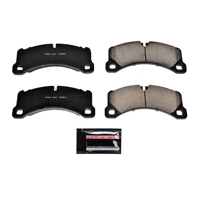 Power Stop Z23-1452 Z23 Evolution Sport Carbon Fiber Infused Ceramic Brake Pads with Hardware For Porsche Cayenne 2011-2013 [Model Specific]