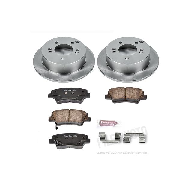 POWERSTOP Autospecialty KOE5395 Rear Replacement Brake Kit-OE Brake Rotors & Ceramic Brake Pads For Hyundai Sonata 2009-2010 [Model Specific]