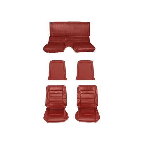 1965 Scott Drake Full Set Fastback Pony Seat Upholstery Red 65FB-P-FULL-BR