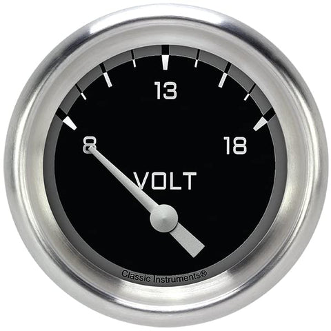AX230GAPF Classic Instruments Autocross Gray 2-5/8" Volt Gauge