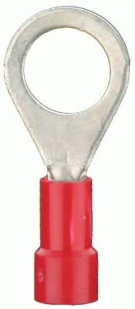 Red Vinyl Ring Terminal Installbay 22-18 Gauge 3/8 inch Package of 100 (RVRT38)