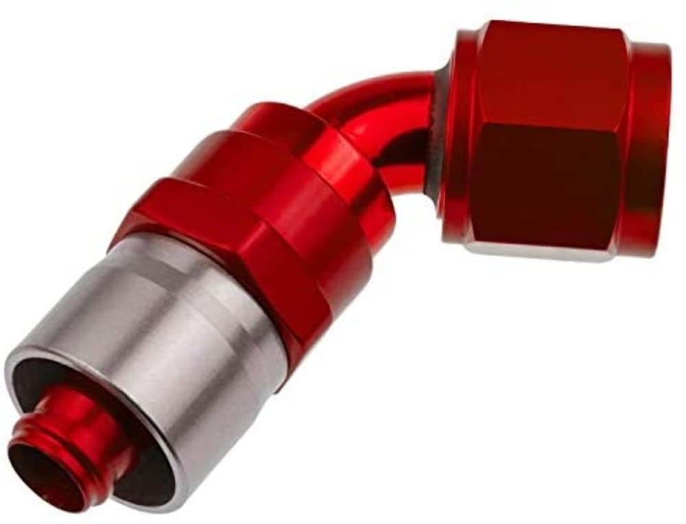 7060-12-3 Redhorse Performance Crimp Style Hose End (Red), 1 Pack