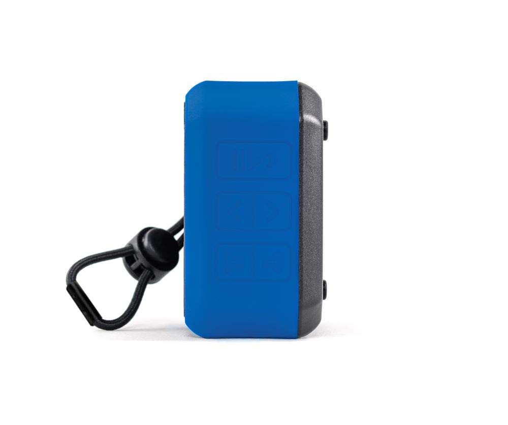 EcoPebble Lite GDI-EXPLT502 ECOXGEAR Rugged Waterproof Floating Portable Bluetooth Wireless 5-Watt Mini Smart Speaker (Blue)