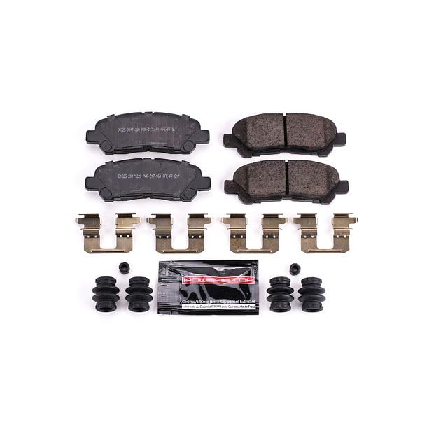 Power Stop Z23-1325 Z23 Evolution Sport Carbon Fiber Infused Ceramic Brake Pads Rear with Hardware For Toyota Highlander 2008-2013 [Model Specific]