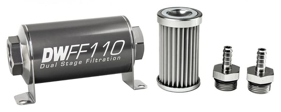 in-line DeatschWerks Fuel Filter and housing kit (8-03-110-005K-516)