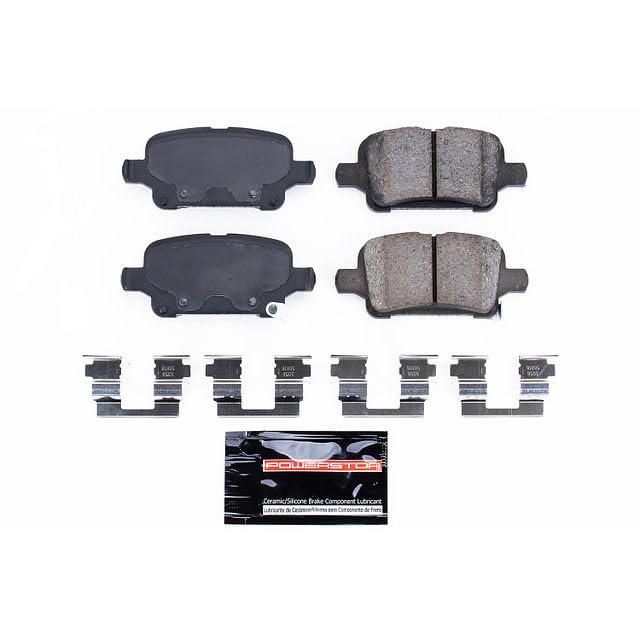 Power Stop Z23-1857 Carbon Fiber Infused Ceramic Rear Brake Pads with Hardware For Buick Lacrosse Regal Sportback Tourx Chevy Bolt EV Cruze Malibu Volt GMC Terrain [Application Specific]