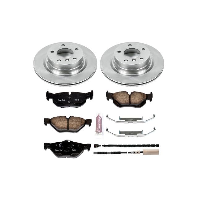 Power Stop Autospecialty KOE5981 Rear Replacement Brake Kit-OE Brake Rotors & Ceramic Brake Pads For BMW 328i 2011-2013 [Model Specific]