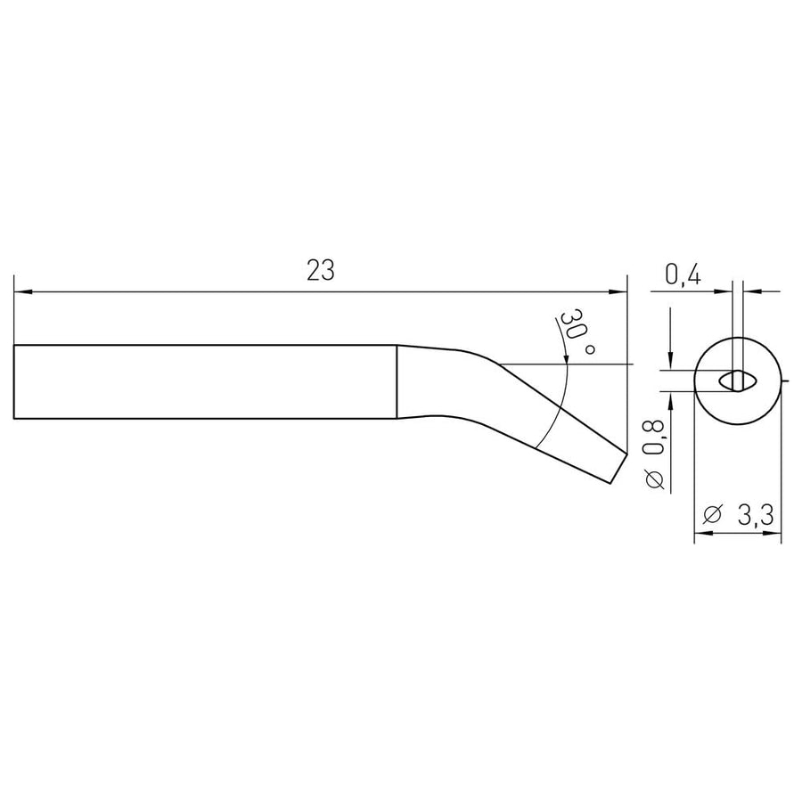 Needle Tip Weller - Needle Tip - 1.654 in Tip Length - 0.016 in Tip Width - 0.031 in Thick - 22817 [PRICE is per EACH]
