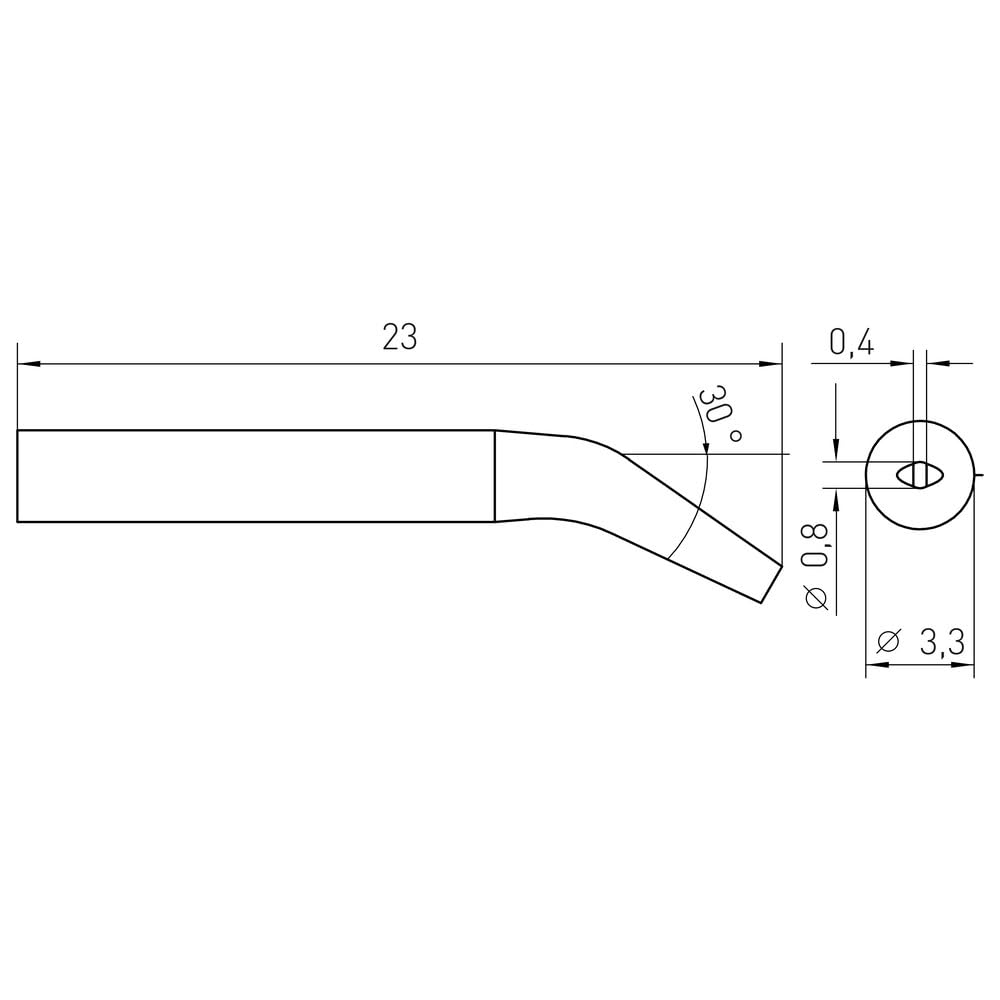 Needle Tip Weller - Needle Tip - 1.654 in Tip Length - 0.016 in Tip Width - 0.031 in Thick - 22817 [PRICE is per EACH]