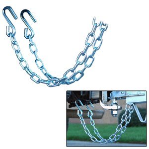 16661A CE Smith Class II Rating Safety Chain Set - S-Hook Chains for Boat Towing Safety - 3500 lbs
