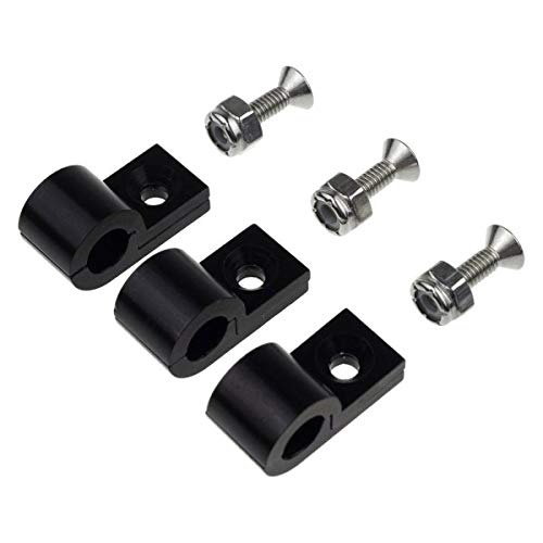 Performance Red Horse RHP320-14-2 0.25 in. Black Aluminum Line Clamps - 6 Piece