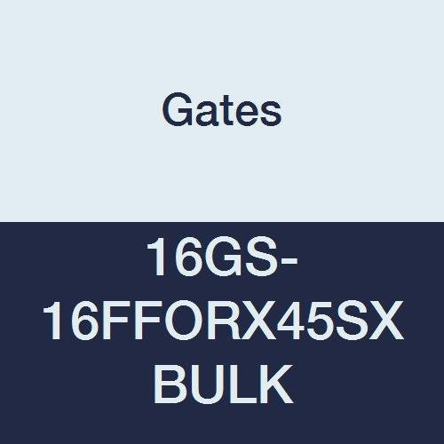 GlobalSpiral Couplings Gates 16GS-16FFORX45SXBULK, Female Flat-Face O-Ring Swivel, Zinc Plated Carbon Steel, 5.67", 45° Bent Tube, 1" ID (Pack of 35)