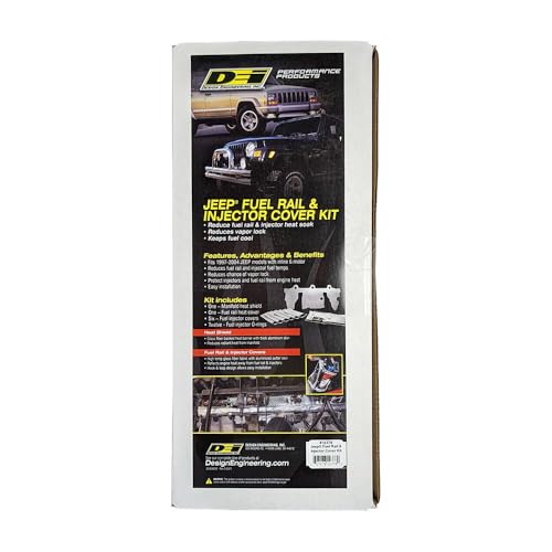 Fuel Rail & Injector Cover Kit DESIGN ENGINEERING for Jeep (1997-2004, 4.0L Engine) - Our Accessories Reduce Vapor Lock & Keep Fuel Injectors & Rails Cooler
