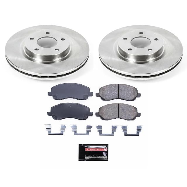 PowerStop Brake Kit Front For 2007-2010 Chrysler Sebring, 2008-2014 Dodge Avenger, 2007-2012 Caliber, 2007-2017 Jeep Compass, 2007017 Patriot -OE Disc Rotors & Ceramic Brake Pads Replacement, KOE3032