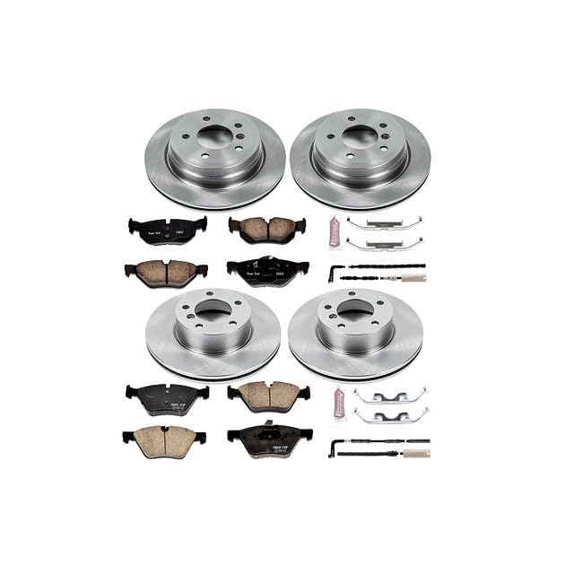 POWERSTOP Autospecialty KOE4102 Front and Rear Replacement Brake Kit-OE Brake Rotors & Ceramic Brake Pads For BMW 328xi 2007 [Model Specific]