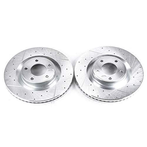 Power Stop Front AR8190XPR Drilled & Slotted Rotor Pair For Ford Edge 2007-2014, Lincoln MKX 2007-2015 [Model Specific]