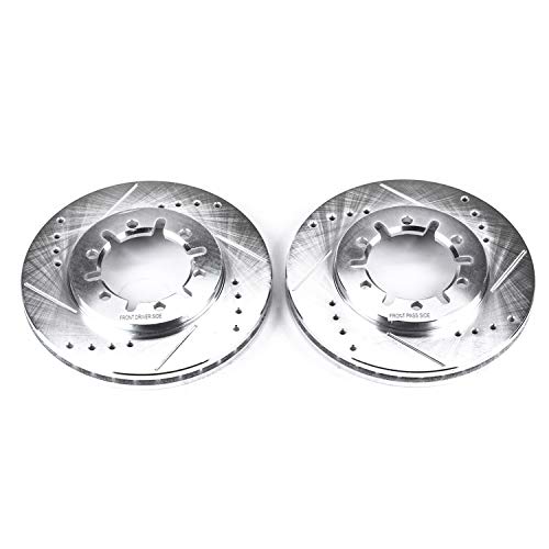 Power Stop Front JBR915XPR Drilled & Slotted Rotor Pair For Nissan Frontier 1998-2004 [Model Specific]