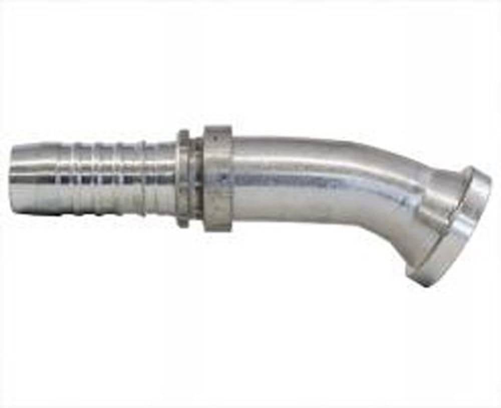 GlobalSpiral Couplings Gates 20GS-24FL22M, Code 61 O-Ring Flange, Zinc Plated Carbon Steel, 7.32", 22 1/2° Bent Tube, 1 1/4" ID
