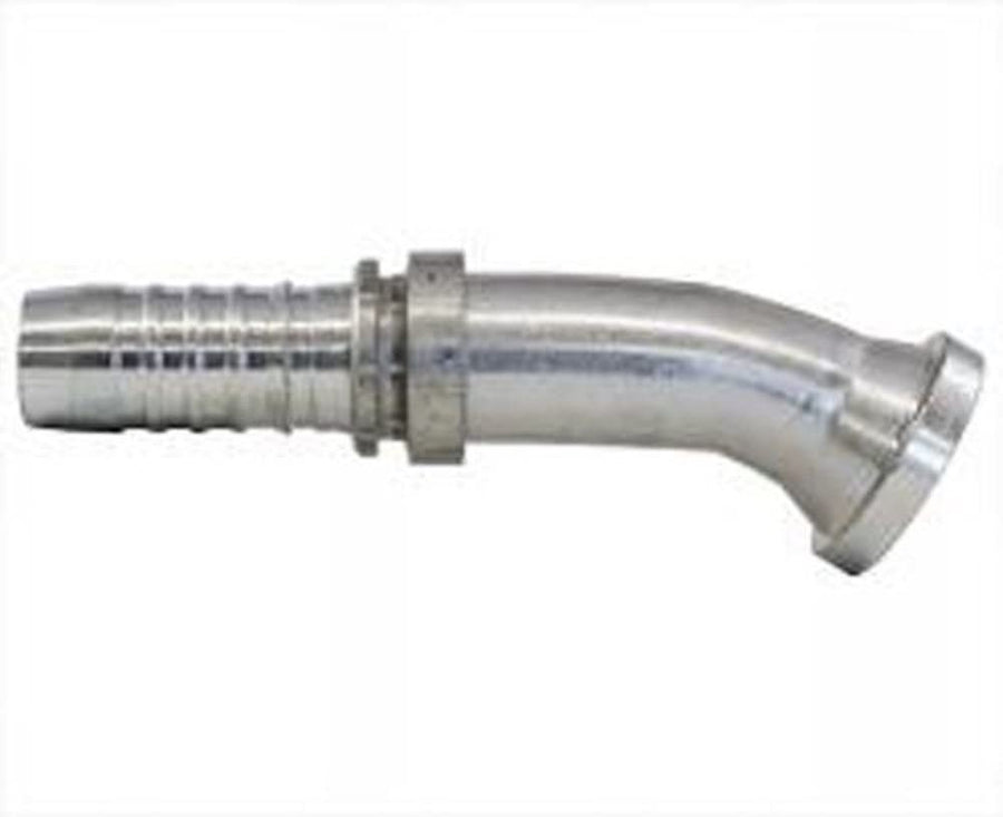 GlobalSpiral Couplings Gates 20GS-24FL22M, Code 61 O-Ring Flange, Zinc Plated Carbon Steel, 7.32", 22 1/2° Bent Tube, 1 1/4" ID