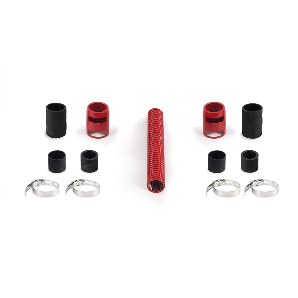 Mishimoto Universal Flexible Stainless Steel Radiator Hose Kit, 12”, Red MMAH-U12RD
