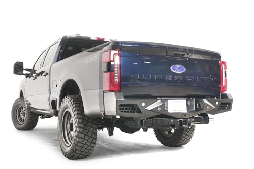 Fab Fours Vengeance FS23-E5951-1 Rear Bumper fits 23-23 Ford F-350 Super Duty - Matte Black Finish - Compatible w/Sensor
