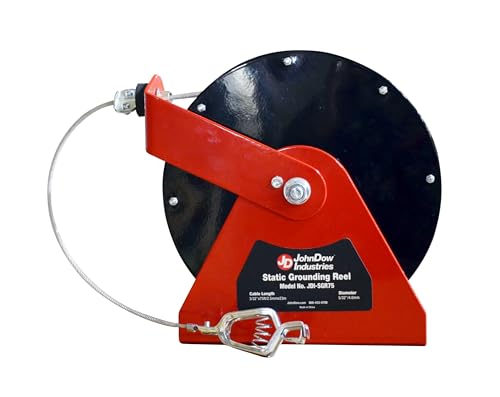 Static Discharge Grounding Wheel JohnDow Industries JDI-SGR75 75-Foot Grounding Wheel for Use with Fuel Caddies