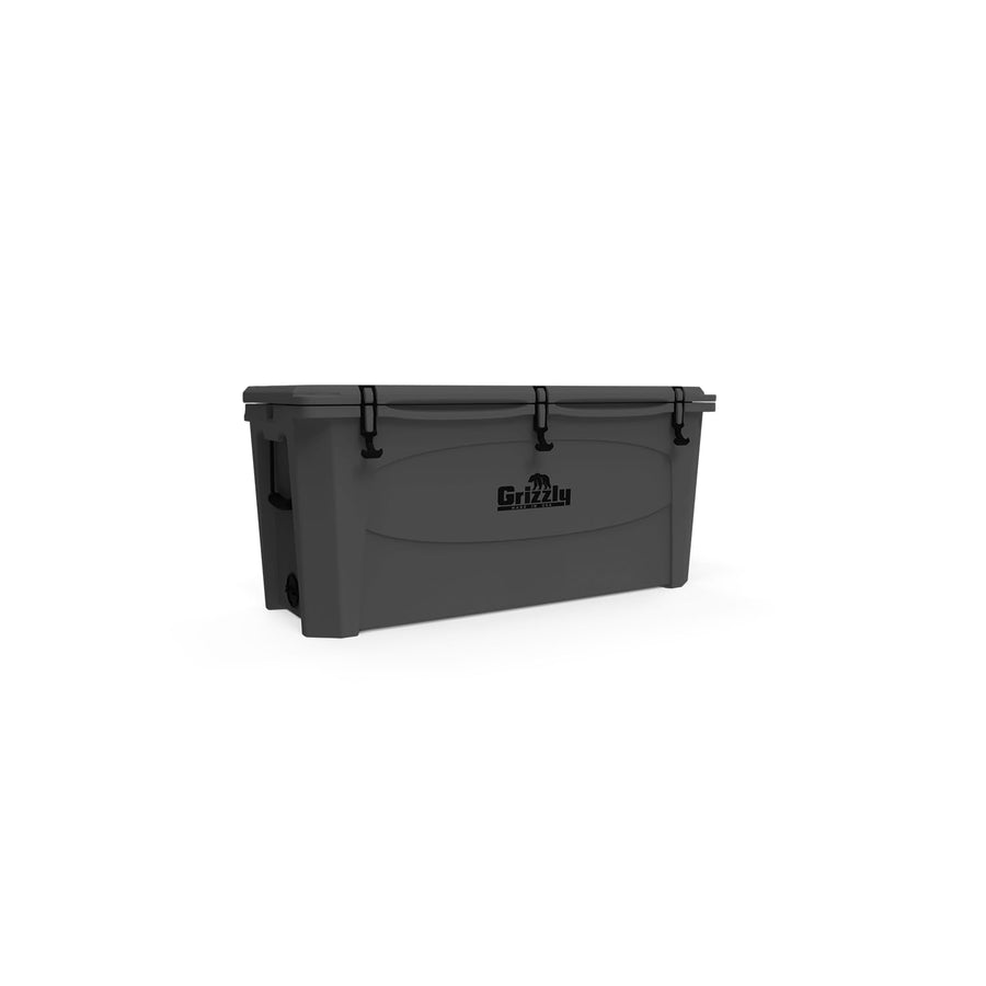 165 Cooler Grizzly | 165 qt Ice Chest Durable Rotomolded Insulated | Made in USA | Warranty for Life | for Beach Boat Camping Fishing Hunting | G165 | Stealth Gray