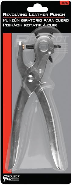 Chrome Plated Steel Performance Tool 1436 Punch Set with High Strength Alloy and 6 Punch Sizes (2mm-4.5mm) for Precise Hole Making and Durability